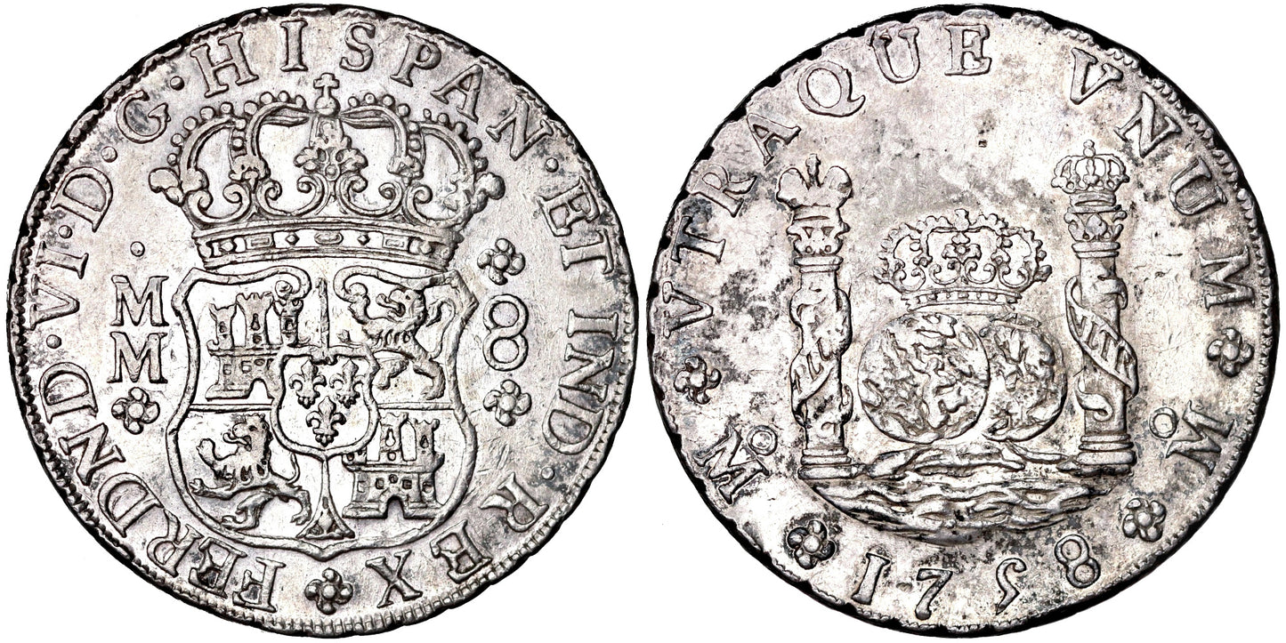 FERNANDO VI  8 REALES 1758 MEXICO MM