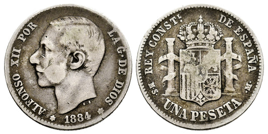 ALFONSO XII  1 PESETA 1884