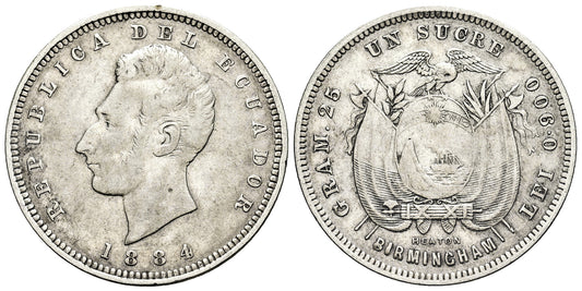 ECUADOR 1 SUCRE 1884