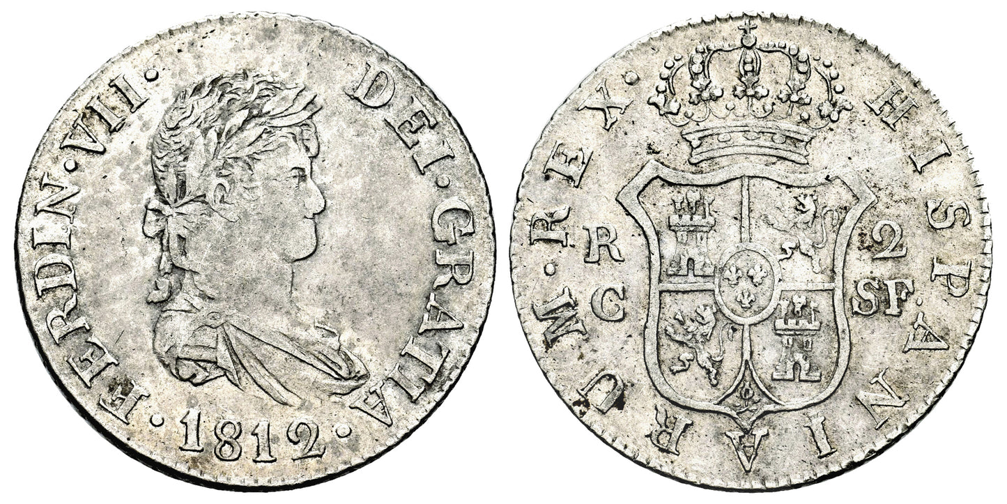 FERNANDO VII  2 REALES 1812 CATALUÑA SF