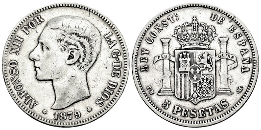 ALFONSO XII  5 PESETAS 1879