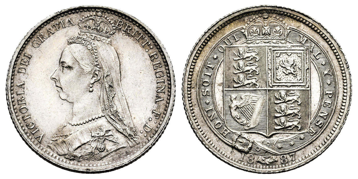 INGLATERRA 6 PENIQUES 1887