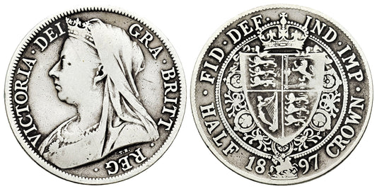 INGLATERRA 1/2 CORONA 1897