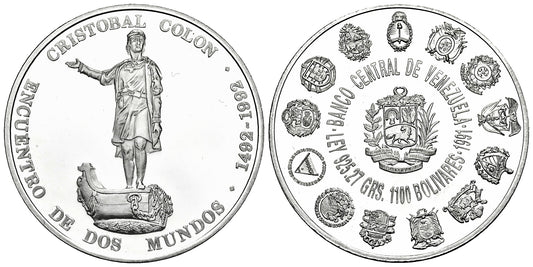 VENEZUELA 1100 BOLIVARES 1991  SERIE IBEROAMERICANA