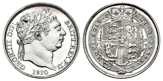 INGLATERRA 6 PENIQUES 1820 JORGE III