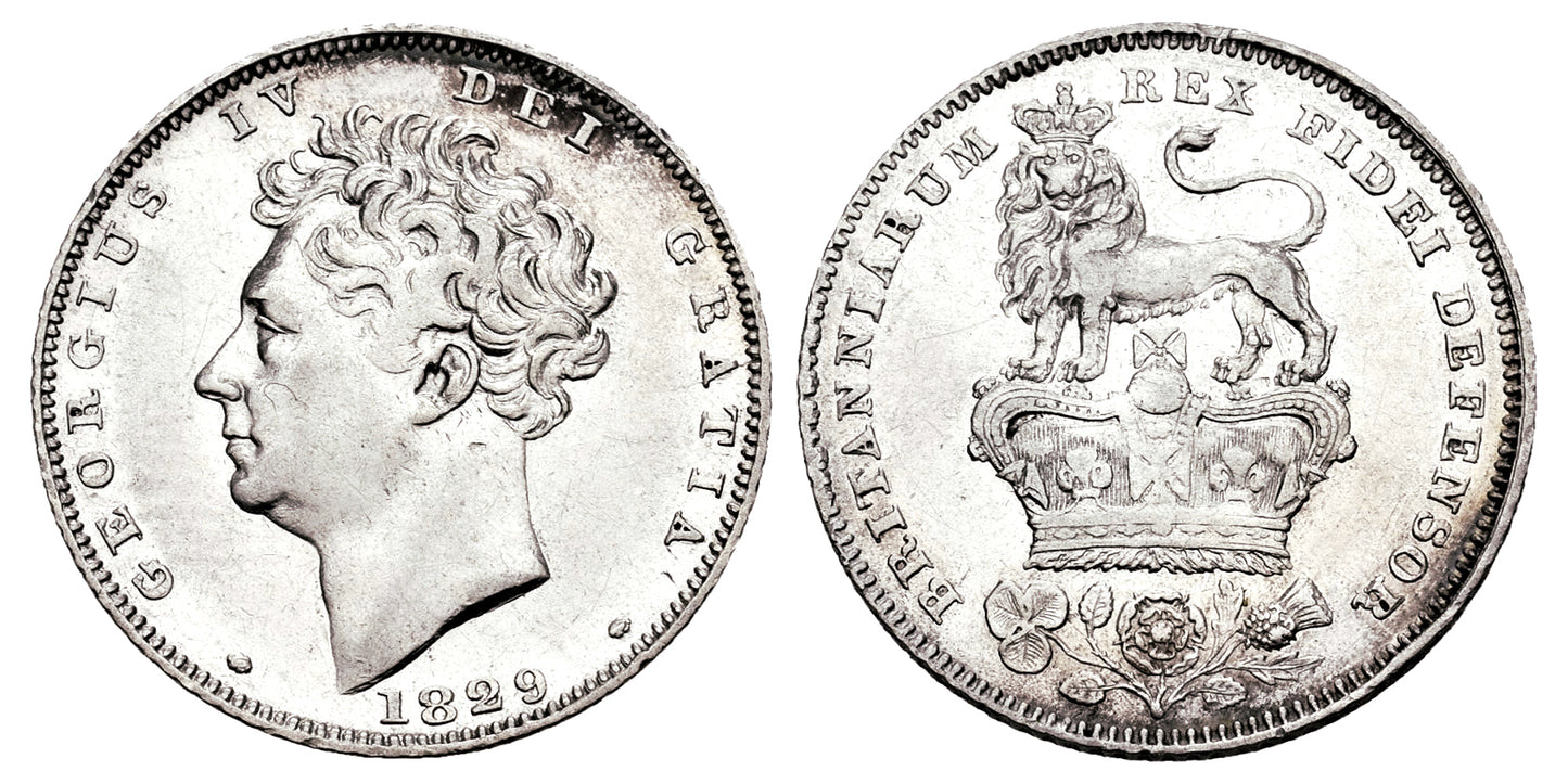 INGLATERRA 6 PENIQUES 1829 JORGE IV