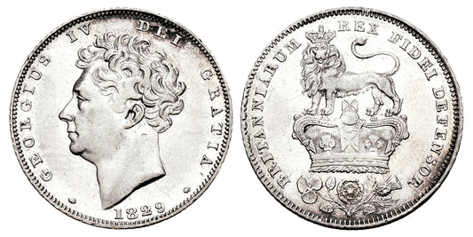 INGLATERRA 6 PENIQUES 1829 JORGE IV