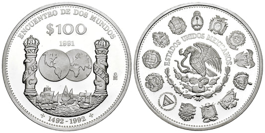 MEXICO 100 PESOS 1991  SERIE IBEROAMERICANA