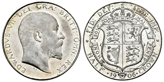 INGLATERRA 1/2 CORONA 1906