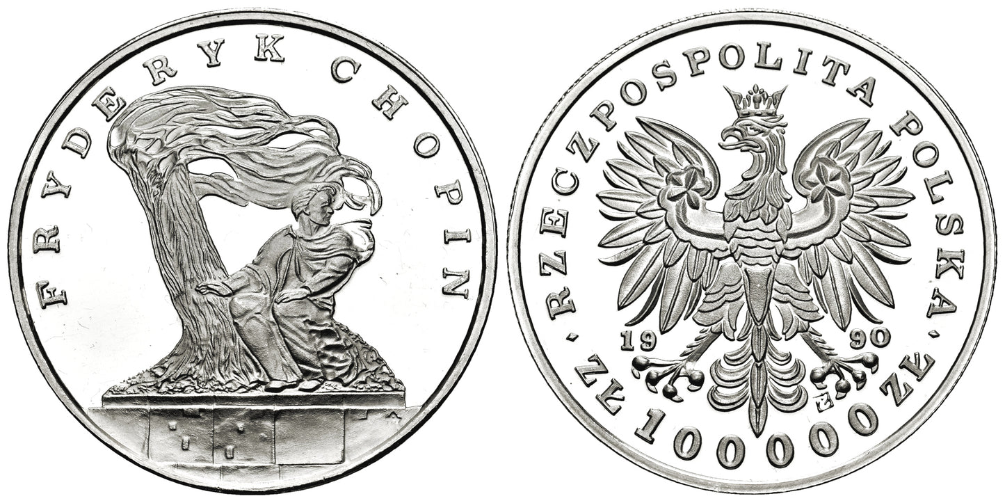 POLONIA 100000 ZLOTYCH 1990 FRYDERYK CHOPIN