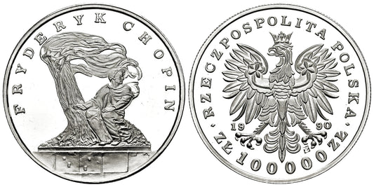 POLONIA 100000 ZLOTYCH 1990 FRYDERYK CHOPIN