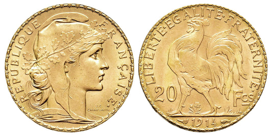 FRANCIA 20 FRANCOS 1914