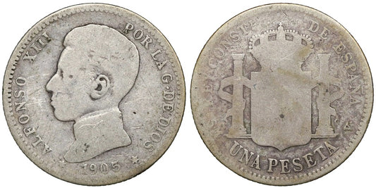ALFONSO XIII 1 PESETA 1905