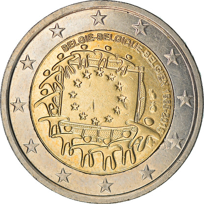 Bélgica, 
  
  2 euros, 
  
  Europäischer Vorhang