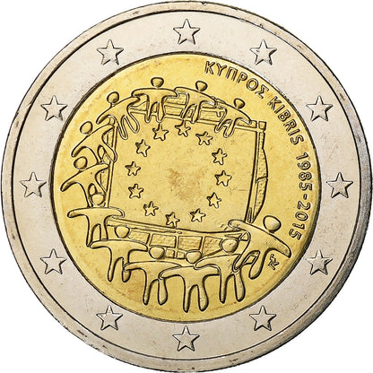 Chipre, 

2 euros, 

2015