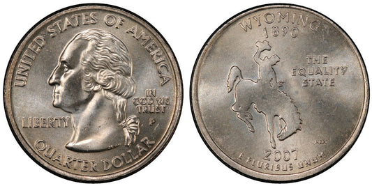 USA 1/4 DOLAR 2007 P  WYOMING