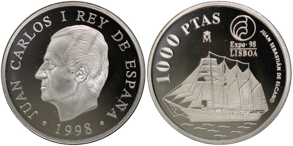 ESPAÑA 1000 PESETAS 1998 EXPO LISBOA Y ELCANO