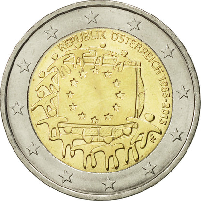 Austria, 
  
  2 euros, 
  
  Europäischer Vorhang