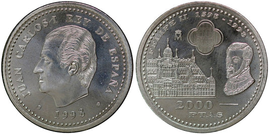 ESPAÑA 2000 PESETAS 1998 FELIPE II