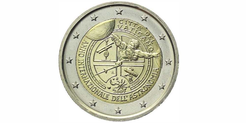 2 EUROS VATICANO 2009 ASTRONOMIA
