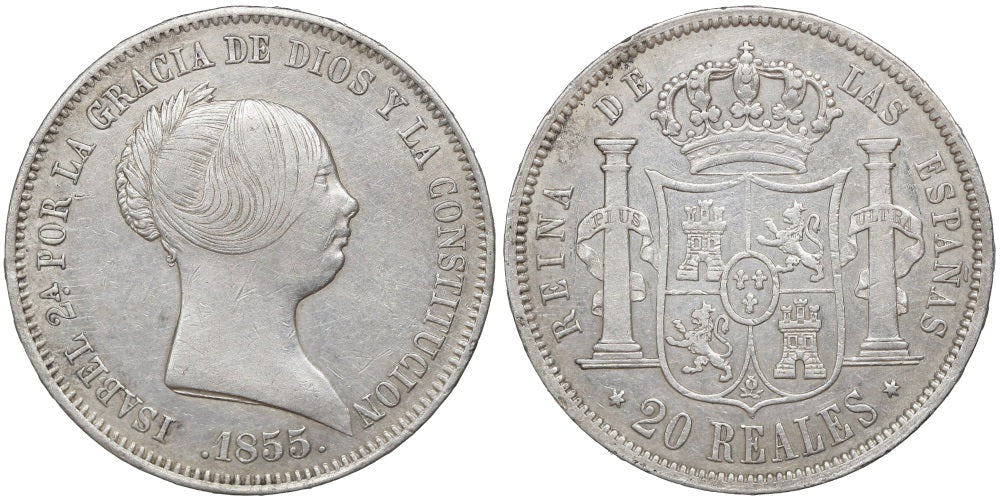ISABEL II  20 REALES 1855 MADRID