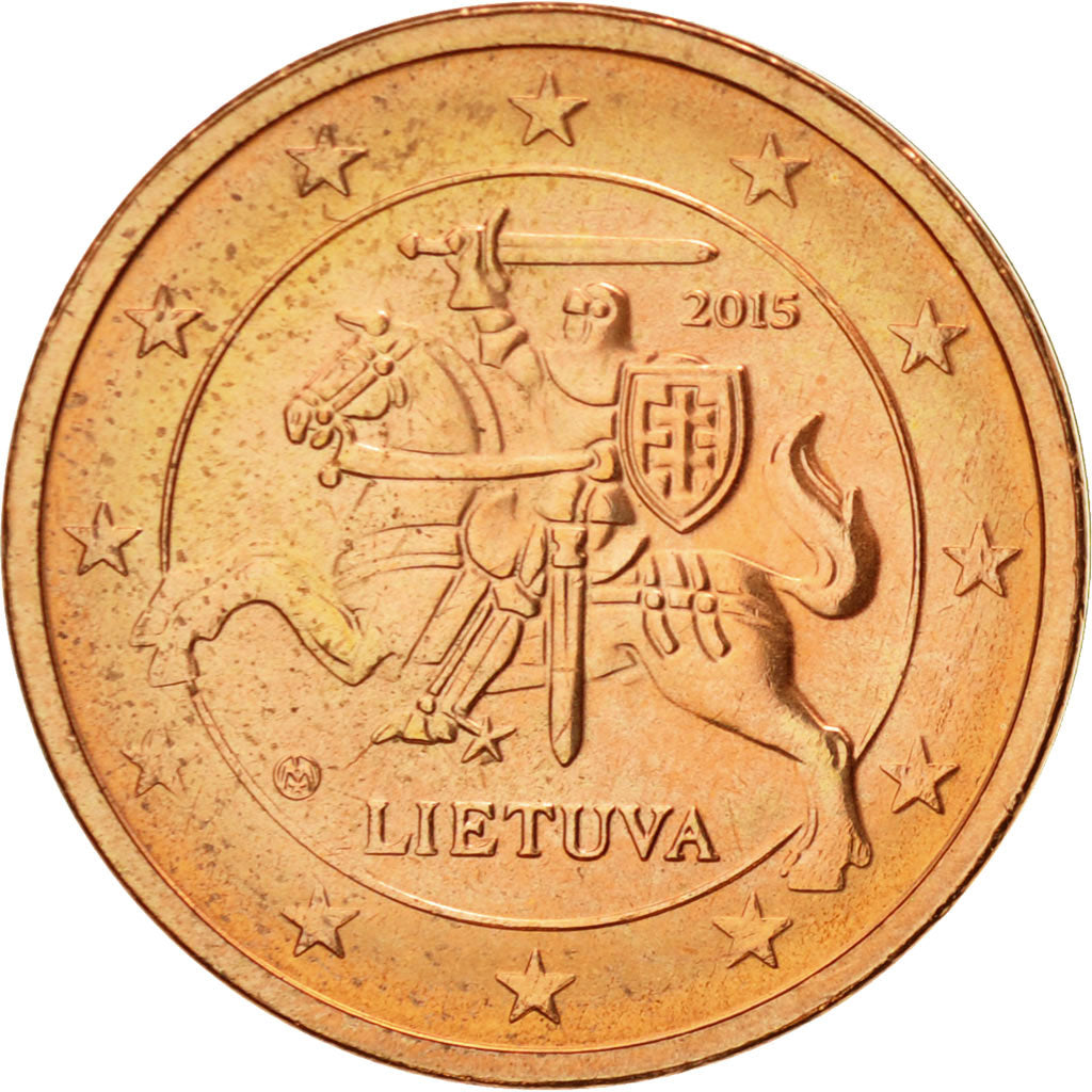 Munze,
 
 Lituania,
 
 2 céntimos de euro