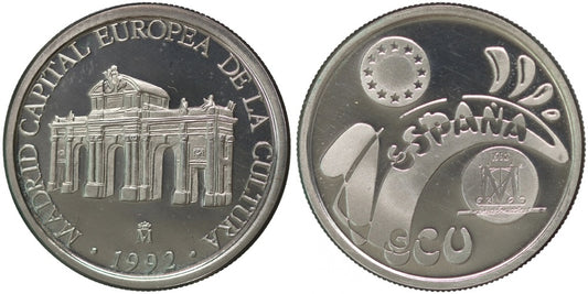 ESPAÑA 1 ECU 1992 MADRID CAPITAL EUROPEA DE LA CULTURA
