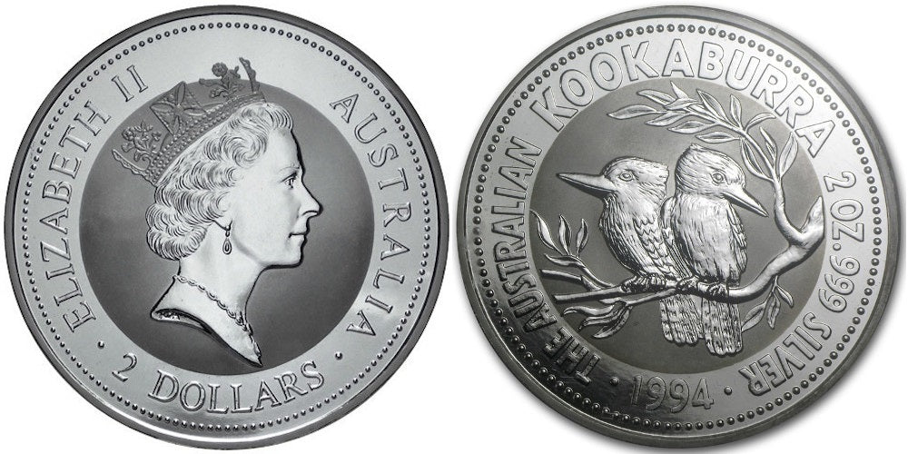 AUSTRALIA 2 DOLARES KOOKABURRA 1994 (2 ONZAS DE PLATA)