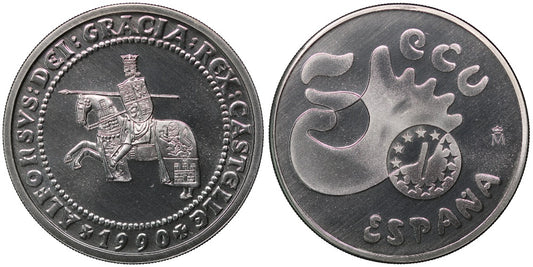 ESPAÑA 5 ECUS 1990  ALFONSO X EL SABIO