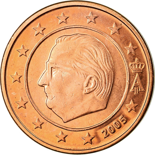Bélgica, 

2 céntimos de euro, 

2005