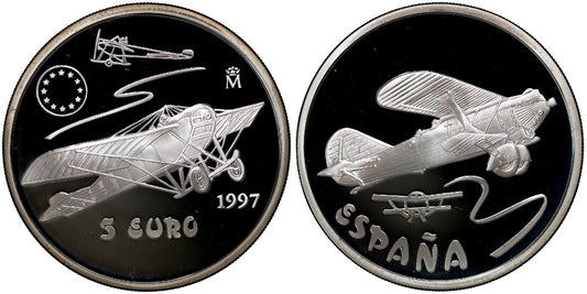 ESPAÑA 5 EUROS 1997 NIEUPORT