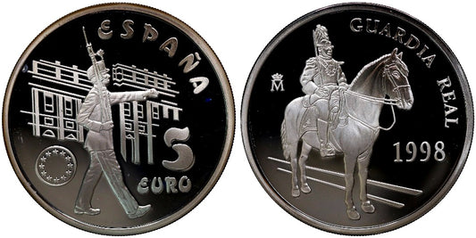 ESPAÑA 5 EUROS 1998 GUARDIA REAL