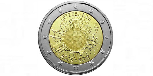 2 EUROS LUXEMBURGO 2012 ANIVERSARIO DEL EURO