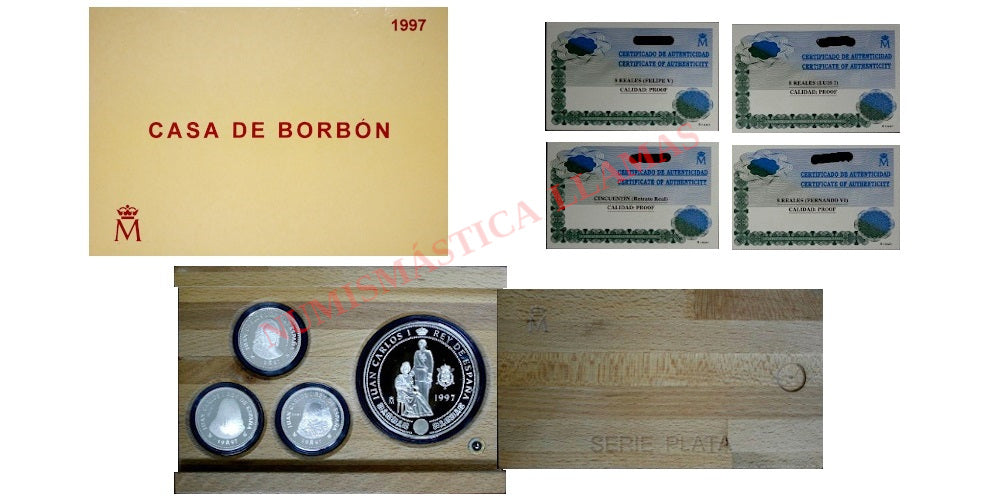 ESPAÑA ESTUCHE COMPLETO CASA DE BORBON 1997