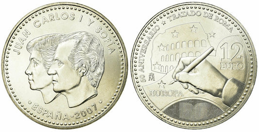 ESPAÑA 12 EUROS 2007 TRATADO DE ROMA