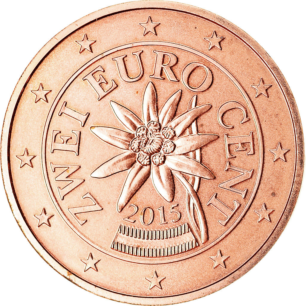 Austria, 

2 céntimos de euro, 

2015