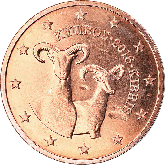 Chipre, 

2 céntimos de euro, 

2016