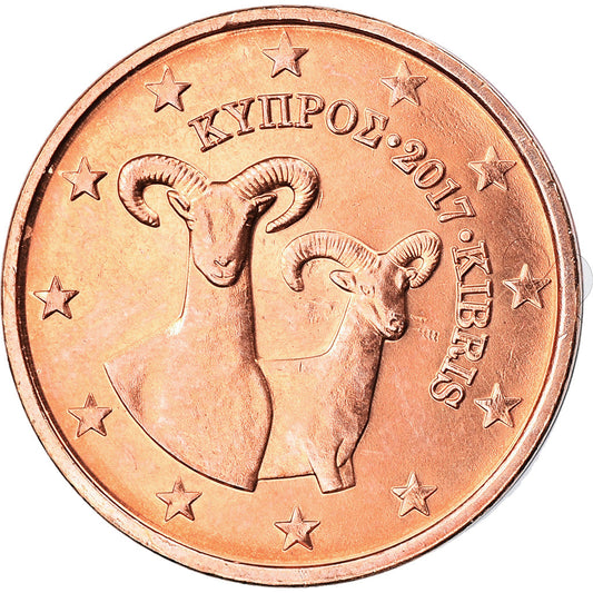 Chipre, 

2 céntimos de euro, 

2017