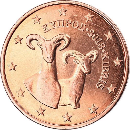 Chipre, 

2 céntimos de euro, 

2018