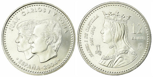 ESPAÑA 12 EUROS 2004  ISABEL LA CATOLICA (en capsula)
