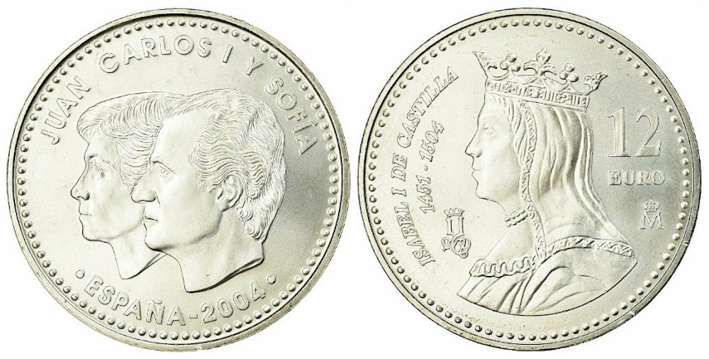 ESPAÑA 12 EUROS 2004  ISABEL LA CATOLICA
