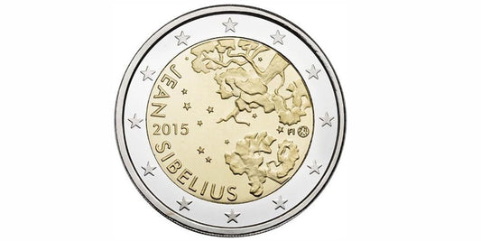 2 EUROS FINLANDIA 2015 150 AÑOS DEL NACIMIENTO DE JEAN SIBELIUS