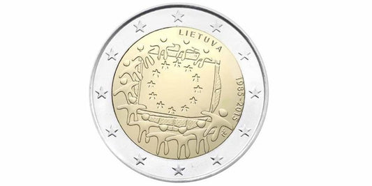 2 EUROS LITUANIA 2015 XXX ANIVERSARIO DE LA BANDERA