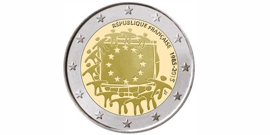 2 EUROS FRANCIA 2015 XXX ANIVERSARIO DE LA BANDERA
