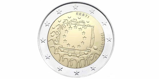 2 EUROS ESTONIA 2015 XXX ANIVERSARIO DE LA BANDERA