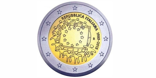 2 EUROS ITALIA 2015 XXX ANIVERSARIO DE LA BANDERA