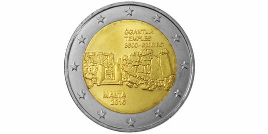 2 EUROS MALTA 2016 TEMPLOS DE GGANTIJA