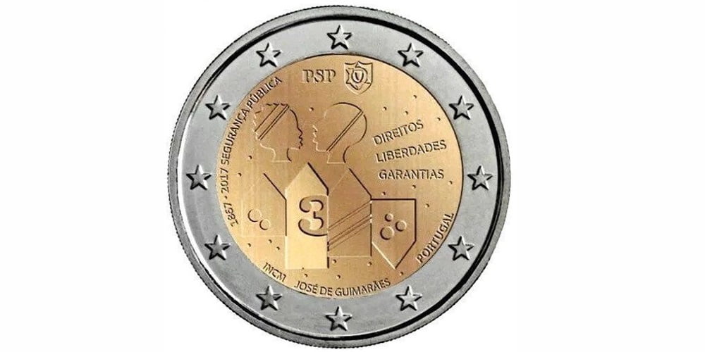 2 EUROS PORTUGAL 2017 POLICIA DE SEGURIDAD PUBLICA