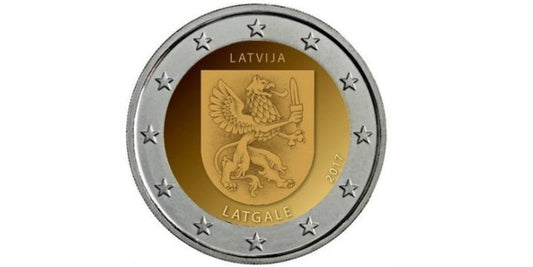 2 EUROS LETONIA 2017 REGION DE LATGALE