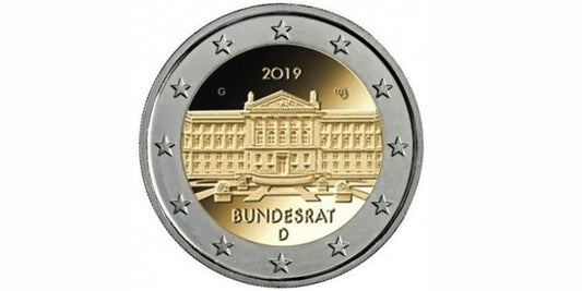 2 EUROS ALEMANIA 2019 BUNDESRAT ALEMAN